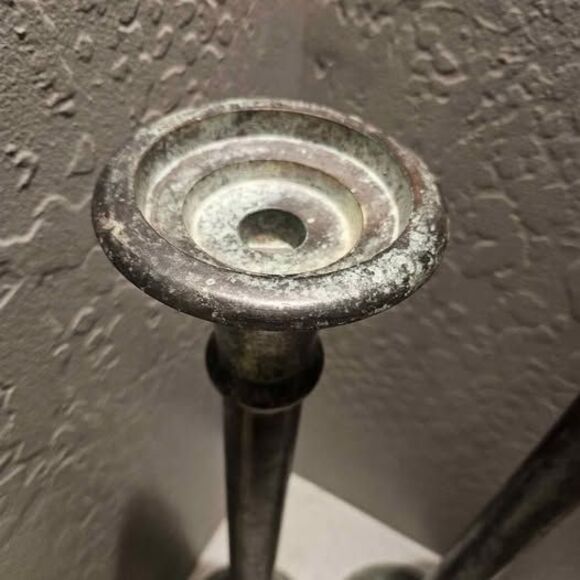 Pier 1 Metal Green Candlestick Candle Holder 25" - Picture 4 of 6